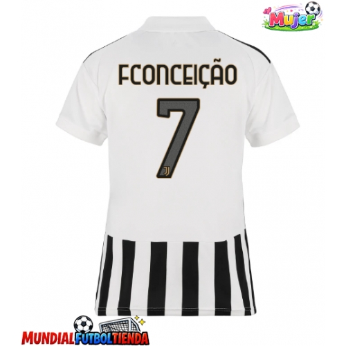 Camiseta Juventus Francisco Conceicao #7 Primera Equipación Replica 2026-27 para mujer mangas cortas